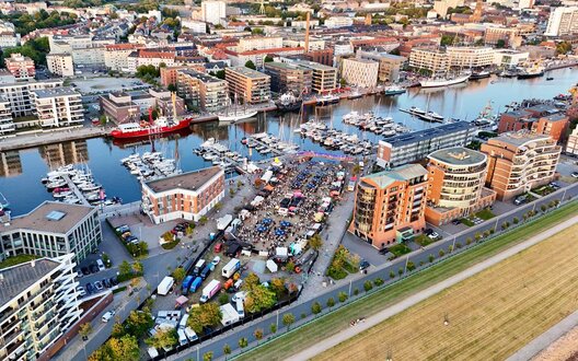 Luftaufnahme von den Bremerhavener Havenwelten | © BIS/W. Scheer