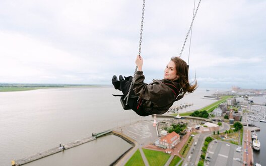 Karolina Dukart war eine der ersten auf der Schukel | © bungee.de